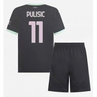 AC Milan Christian Pulisic #11 Kolmas Peliasu Lasten 2024-25 Lyhythihainen (+ Lyhyet housut)